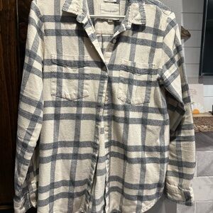 Plaid Button-Up Shirt